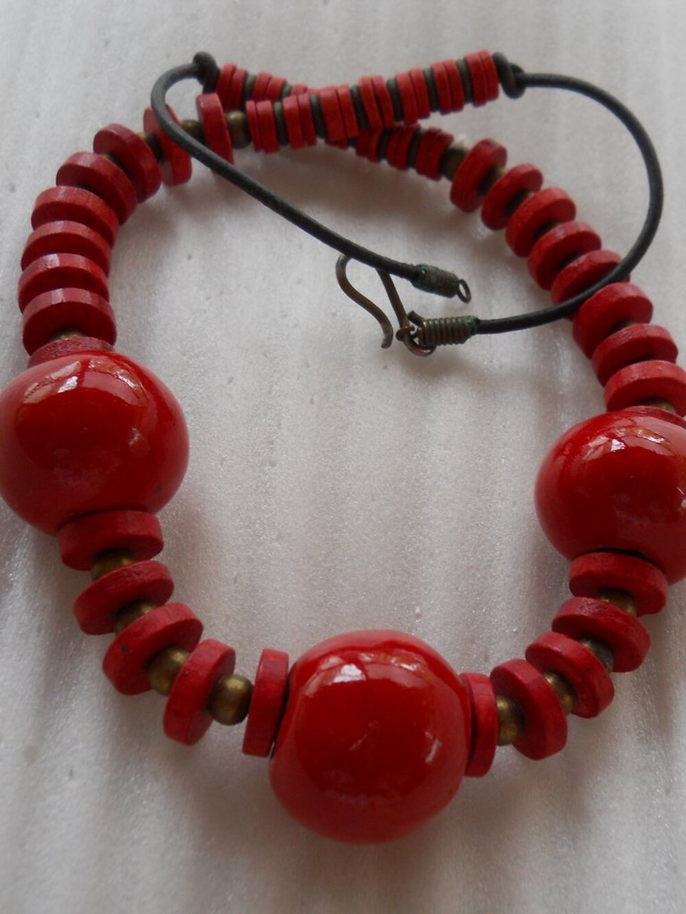 Chunky Red Necklace  730